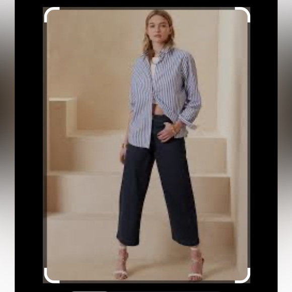 Banana Republic High Rise Wide Leg Crop Dark Rinse Jean NWT - Picture 10 of 10